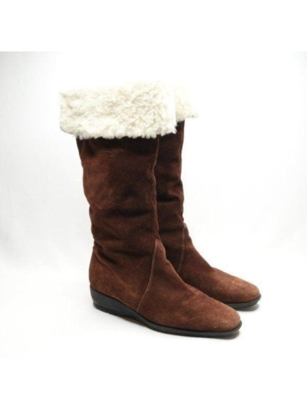 Pertti Palmroth Women's Size 38 Brown Suede Pull On Shearling Lined Winter Boots
